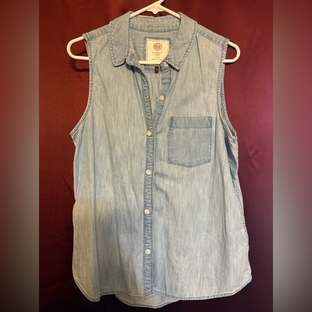 Mossimo Supply Co. Light Blue Denim Top